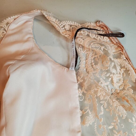 Anthropologie BHLDN SZ 4 Jenny Yoo Collection Blush Pink Dolly Dress Gown Maxi - Picture 10 of 12